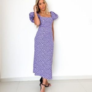 Zara Polka Dot Midi Dress